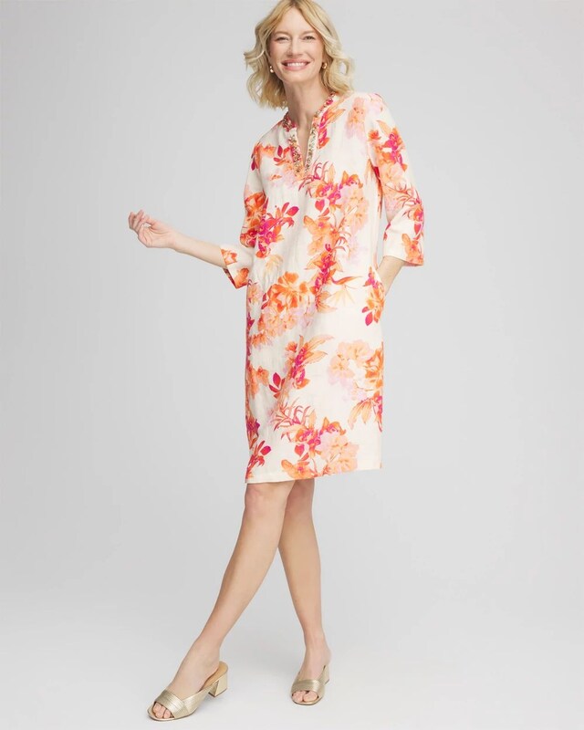 Embellished Linen Kurta Dress - image 2